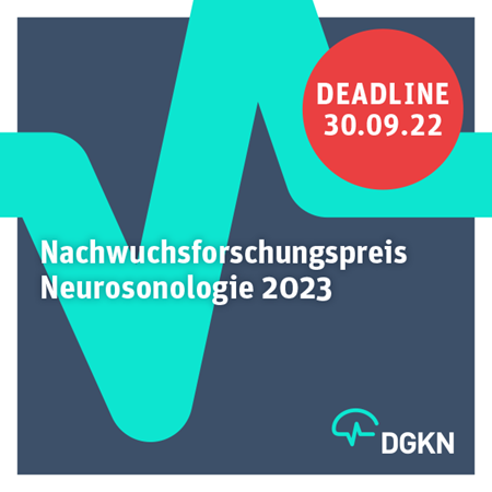 Nachwuchsförderpreis Neurosonologie 2023 der DGKN